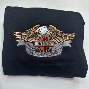Harley Davidson Embroidered Adult Unisex Crewneck Sweatshirt Eagle Biker